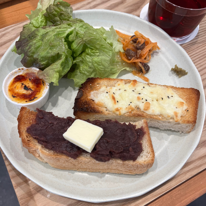 あんバタ&柚子胡椒チーズトースト